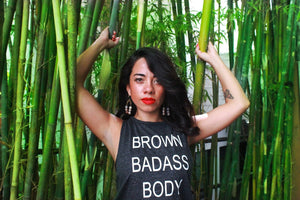 Brown Badass Body Muscle Tank
