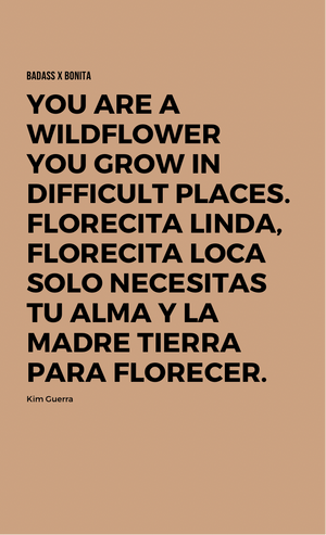 You are a wildflower, Postcard
