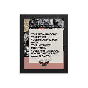Your Womanhood is Your Power - Framed poster
