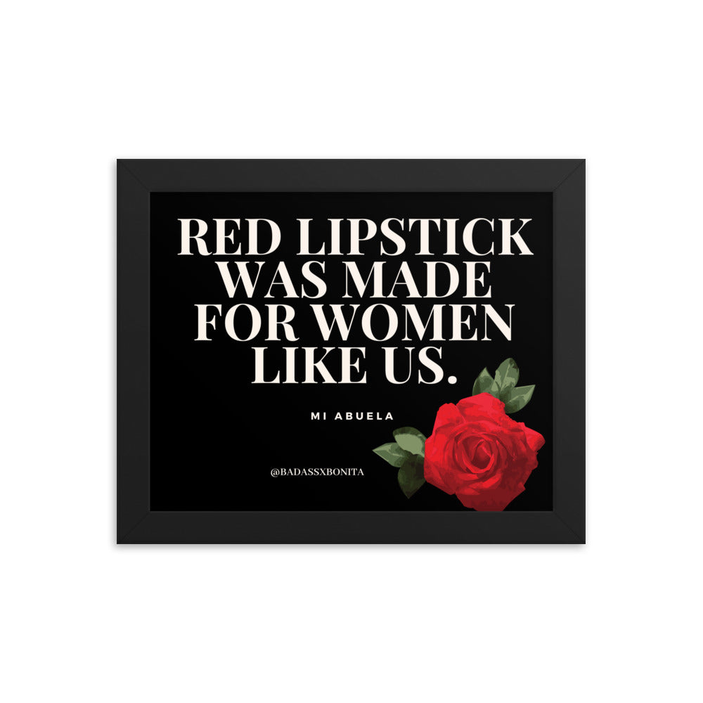 Red Lipstick Framed poster