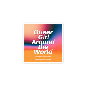 Queer Girl Around the World Sticker