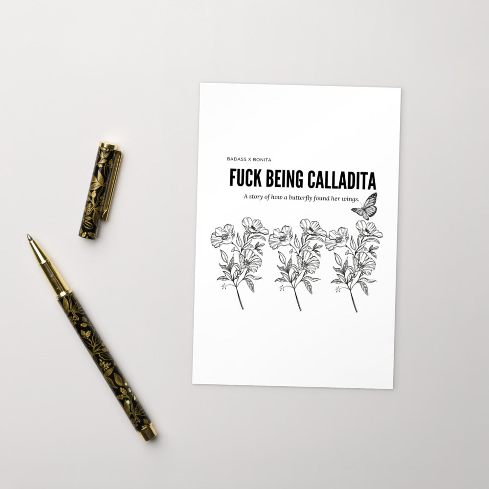 F being Calladita! Postcard
