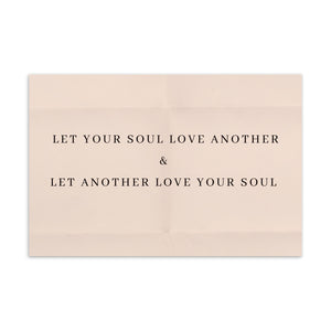 Let your soul love another, Standard Postcard