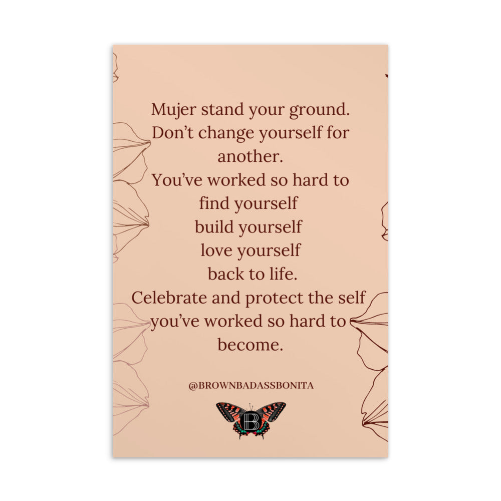 Mujer Stand Your Ground Postcard