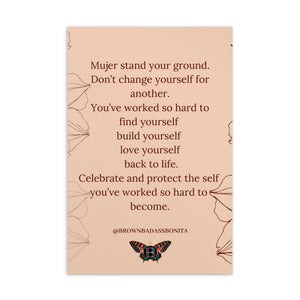 Mujer Stand Your Ground Postcard