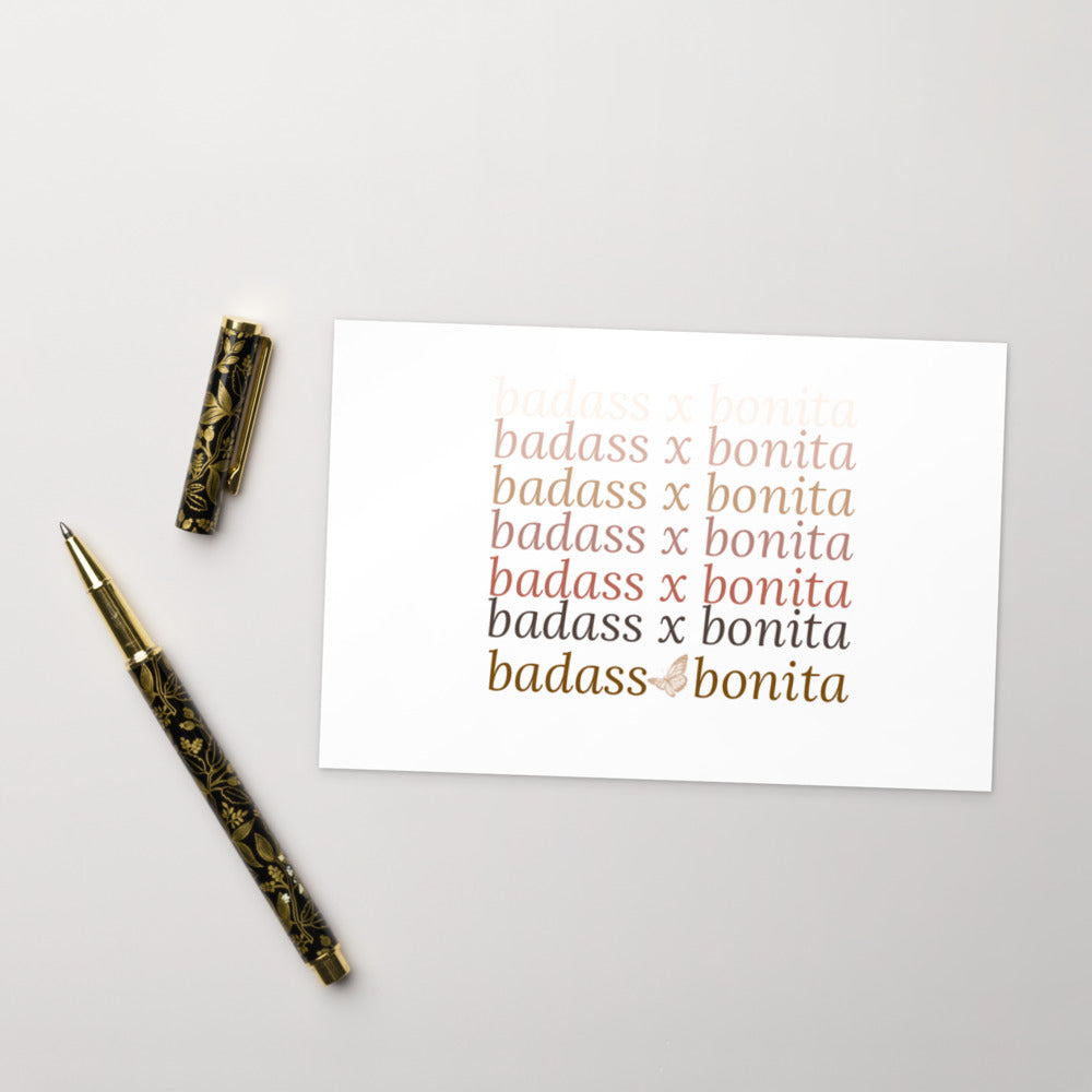 Badass x Bonita Postcard