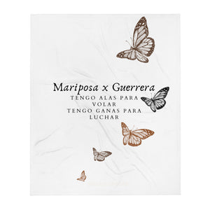 Mariposa x Guerrera Throw Blanket