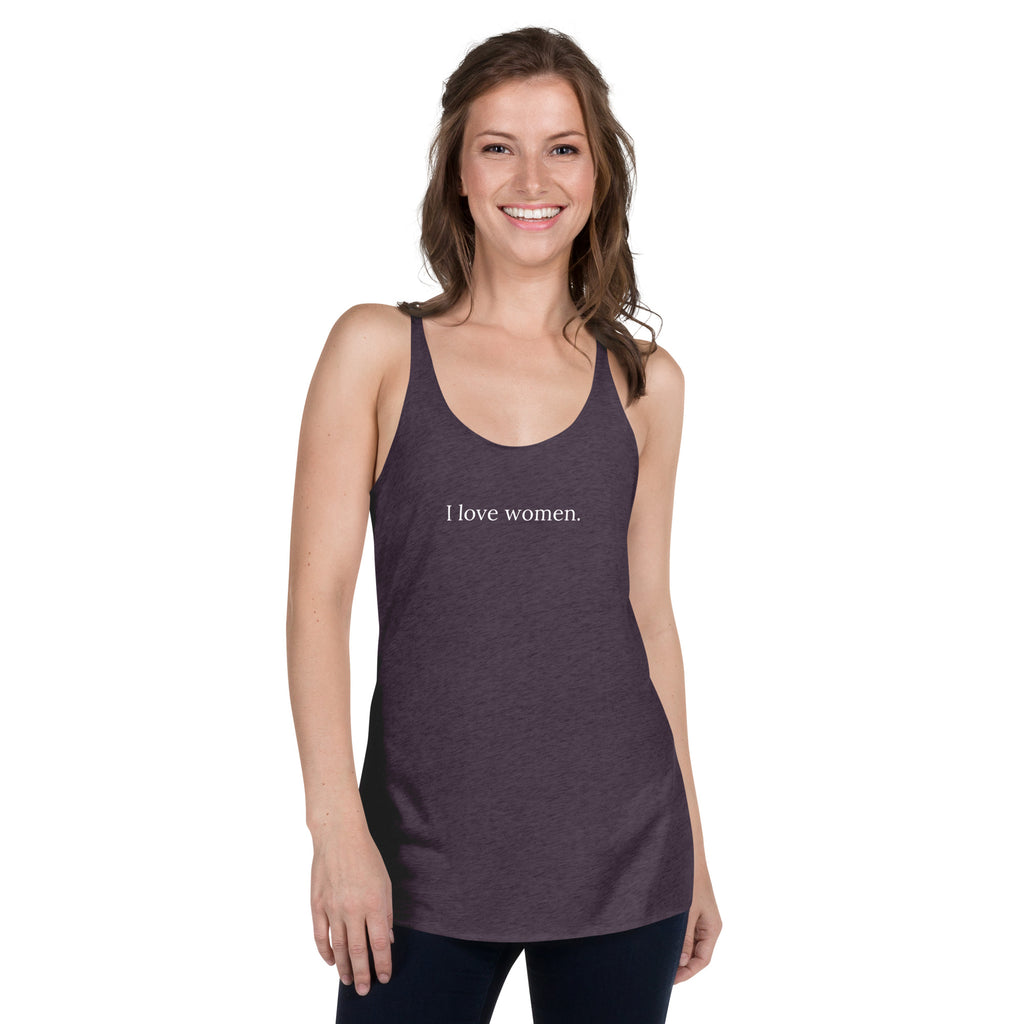 I Love Women Racerback Tank